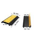 Rampa cu protectie cabluri, max 3000 kg/axa, 3 x canal, Negru/Galben, Modulara, 94.5 x 50 x 8 cm