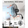 Ventilator oscilant de perete, Functie pulverizare, IP44, Industrial, diametru 610 mm, Metal, 110 W, 3 viteze