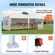 Pavilion de gradina cu pereti laterali cu ferestre, Pliabil, L 5.9 x l 2.96 x H 2.65 m, Alb, Geanta transport