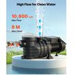 Pompa pentru piscine supraterana, Filtru detasabil, Debit 10800 l/h, Inaltime max 8 m, putere 180 W, IPX5