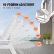 Sezlong cu spatar reglabil, Suport pahar, Alb, 1850 x 725 x 930 mm, material HDPE, WaterProof