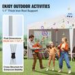 Pavilion de gradina cu pereti laterali cu ferestre, Pliabil, L 5.9 x l 2.96 x H 2.65 m, Alb, Geanta transport