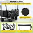 Carucior pliabil pentru gradina, camping, 98.5x54.3x98.5 cm, Capacitate 100 kg, Otel/Nylon, Negru