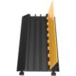 Rampa cu protectie cabluri, max 3000 kg/axa, 3 x canal, Negru/Galben, Modulara, 94.5 x 50 x 8 cm