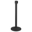 Set 6 stalpi delimitare, PVC, Centura in 4 directii lungime 2 m, Negru, Inaltime 85.5 cm
