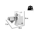 Masina de tocat carne cu accesorii pentru rosii  si carnati, Ardes Passito, motor cu inductie 300W, capacitate 1.3 kg/min