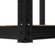 Raft metalic galvanizat, Modular, 5 polite MDF, 150 kg/polita, 180 x 90 x 40 cm, Negru