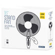 Ventilator cu picior si telecomanda, 3 viteze, Alb, 40 W, Miscare de oscilatie, Inaltime 125 cm, Diametru 40 cm