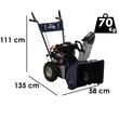 Freza zapada multifunctionala Bulltech, latime lucru 55 cm, 6 CP, cu perie, cos colectare si lama impingere, 7 viteze