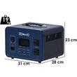 Statie de incarcare portabila, 1536 Wh / 2000 W, 47x42x36 cm, Sinus Pur, 480 Ah