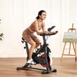 Bicicleta fitness, max 150 kg, 8 niveluri de rezistenta, Cadru otel carbon, Volanta magnetica, 1145x525x1210 mm 