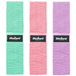 Set 3 benzi elastice, material textil, 3 culori, 27-55 kg, Lungime 70 cm