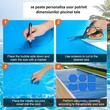 Prelata solara pentru piscine, 8.53 × 4.27 m, personalizabila, protectie UV, Albastra, grosime 0.3 mm