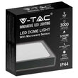 Plafoniera patrata cu senzor de miscare, Negru 30W, lumina neutra 4000K, IP44, 3000 lm, 420x420 mm