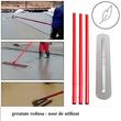Gletiera de finisare cu articulatie si maner 3 segmente, BullFloat Lipa Otel, 900 x 200mm, Lungime 3 x 1.8 m
