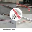 Gletiera de finisare cu articulatie si maner 3 segmente, BullFloat Lipa Otel, 900 x 200mm, Lungime 3 x 1.8 m