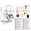 Kit de distilare uleiuri esentiale 33 piese, Plita de incalzire 1000 W, sticla borosilicate, Dimensiuni 660x260x215 mm, 500 ml