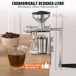 Presa manuala pentru ulei, la rece, Inox, capacitate 1.4 kg/h, diametru palnie 108 mm