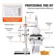 Kit de distilare uleiuri esentiale 33 piese, Plita de incalzire 1000 W, sticla borosilicate, Dimensiuni 660x260x215 mm, 500 ml