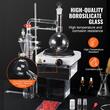 Kit de distilare uleiuri esentiale 33 piese, Plita de incalzire 1000 W, sticla borosilicate, Dimensiuni 660x260x215 mm, 500 ml
