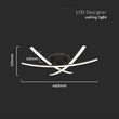 Plafoniera led, 2130 lm, 20W, 3000K, 460 x 410 x 125 mm, Otel, Negru