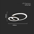 Plafoniera led, 2130 lm, 20W, 3000K, 450 x 105mm, Aluminiu, Negru