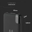 Powerbank cu stand de incarcare, Wireless 8000mAh, 2x USB, USB-C, Negru, 2.1 A, 5 W