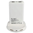 Powerbank cu stand de incarcare, Wireless 8000mAh, 2x USB, USB-C, Alb, 2.1 A, 5 W