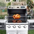 Rotisor electric pentru gratar Vevor Inox, max 12 kg, Extensibil, lungime de lucru 81-100 cm, putere 4 W
