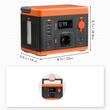 Statie de incarcare portabila, 296 Wh, 20 Ah, dimensiune 23 x 14 x 16.9 cm, Baterie Li-Ion, 2xUSB, 2xUSB-C, Lampa led