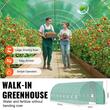 Sera pentru flori si legume, Cadru otel galvanizat, 835x290x225 cm, 16 ferestre, 140 g/cm³ PE, Usa inchidere Velcro