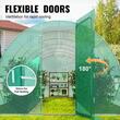 Sera pentru flori si legume, Cadru otel galvanizat, 835x290x225 cm, 16 ferestre, 140 g/cm³ PE, Usa inchidere Velcro