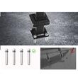 Balustrada otel, Prindere podea, pentru 1-3 trepte, lungime 1029 mm, max 113 kg