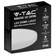 Plafoniera led cu senzor de miscare, 18W, lumina rece 6500K, IP44, 1800 lm, diametru 225 mm