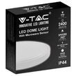 Plafoniera led cu senzor de miscare, 24W, lumina rece 3000K, IP44, 2400 lm, diametru 295 mm