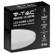 Plafoniera led cu senzor de miscare, Interior/Exterior IP44, 4000K, 2400 lm, 24 W, dimensiune 295 x 65 mm, Alba