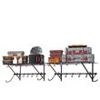 Set 2 suporturi depozitare 4 biciclete, 2 x rafturi, max 226.8 kg, dimensiune 1600 x 390 x 330 mm