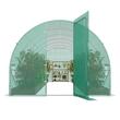 Sera pentru flori si legume, Cadru otel galvanizat, 590x295x225 cm, 12 ferestre, 140 g/cm³ PE, Usa inchidere Velcro