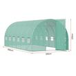 Sera pentru flori si legume, Cadru otel galvanizat, 590x295x225 cm, 12 ferestre, 140 g/cm³ PE, Usa inchidere Velcro