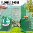 Sera pentru flori si legume, Cadru otel galvanizat, 590x295x225 cm, 12 ferestre, 140 g/cm³ PE, Usa inchidere Velcro