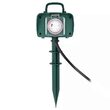 Prelungitor de gradina, IP44, 2 prize cu capac, Verde, Tarus pentru fixare, lungime 3 m, Timer programabil