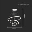 Candelabru led 32W, Lumina calda 3000K, dimensiune 600 x 1000 mm, Alb