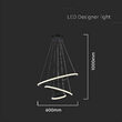 Candelabru led 32W, Lumina calda 3000K, dimensiune 600 x 1000 mm, Negru