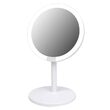 Oglinda make-up cu led cu acumulator, 5 W, 200 lm, 1200 mAh, Diametru 210 mm, alimentare USB