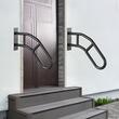Set 2 Balustrade otel, Prindere perete, pentru 1-3 trepte, lungime 737 mm, max 240 kg