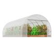 Sera pentru flori si legume, Cadru otel galvanizat, 590x295x198 cm, 12 ferestre, 140 g/cm³ PE, Velcro, Alba
