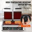 Grill Panini, Profesional, suprafata de gatit Neteda/Striata 485 x 230 mm, Otel inoxidabil, Temperatura de incalzire 50-300 °C