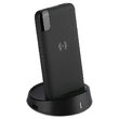 Powerbank cu stand de incarcare, Wireless 8000mAh, 2x USB, USB-C, Negru, 2.1 A, 5 W