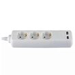 Prelungitor 3 prize Schuko, 2xUSB, 16A, lungime 1.5 m, Alb