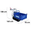 Roaba electrica cu senile Helios 320F, Motor benzina 6.5 CP, max 320 kg, Basculabila, 8 trepte, 4.9 km/h, Obloane inalte detasabile